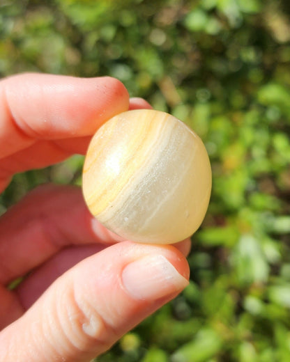 Green Banded Calcite Tumble