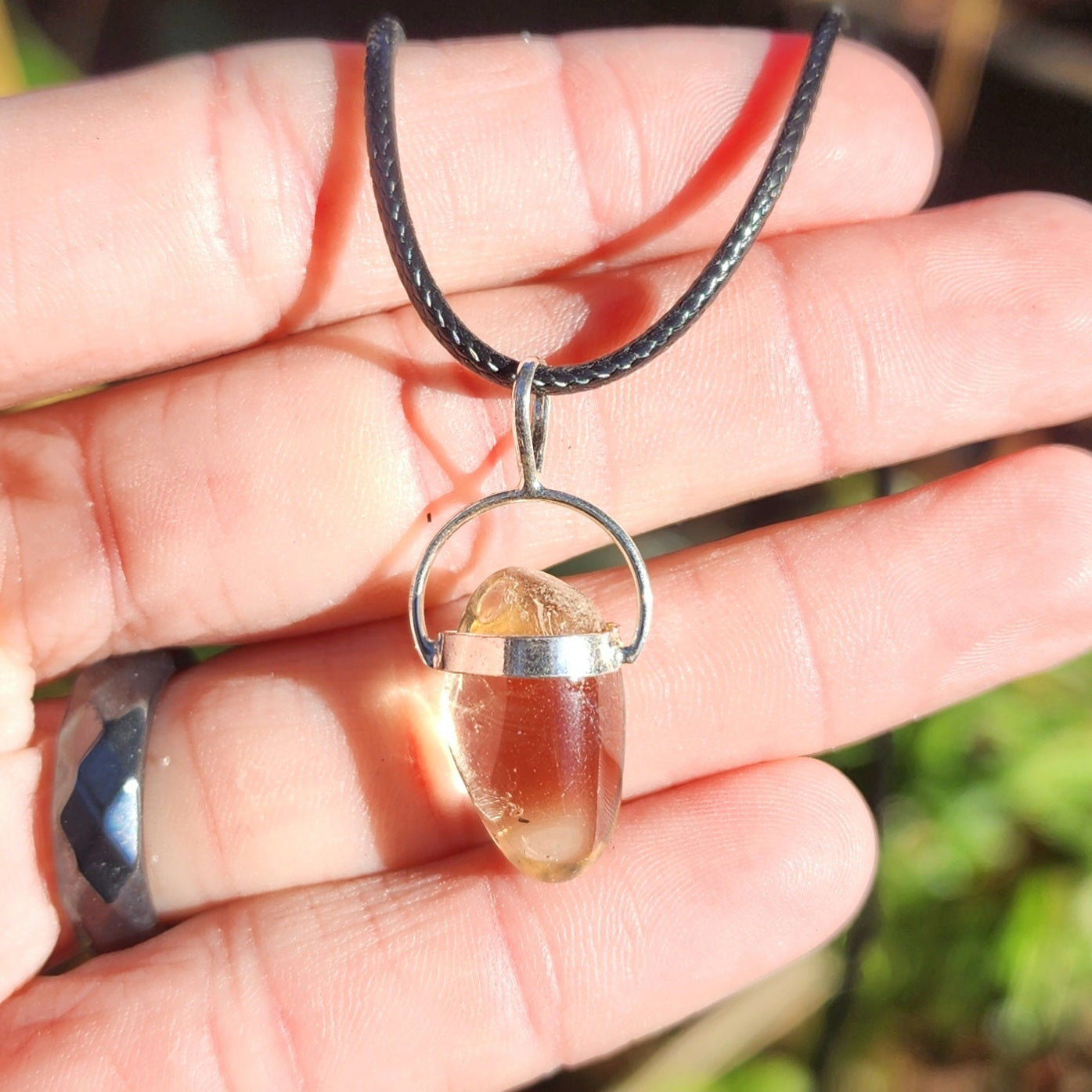 Natural Brazilian Citrine Pendants Sterling Silver