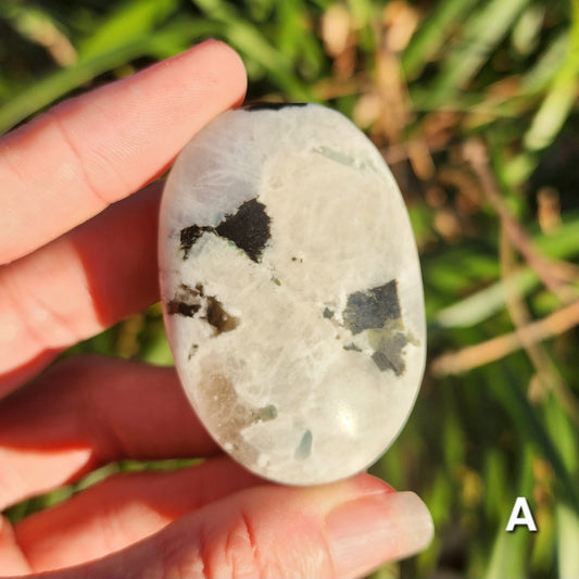 Rainbow Moonstone Palm Stones