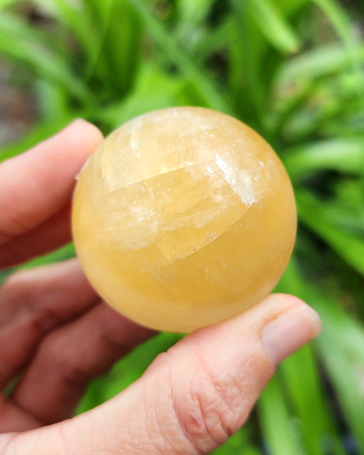 Honey Calcite Sphere