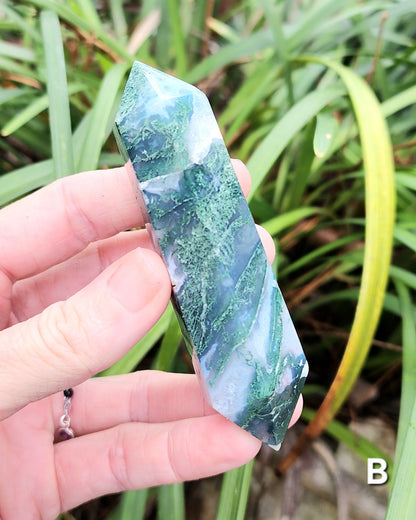 Moss Agate Double Terminated Points