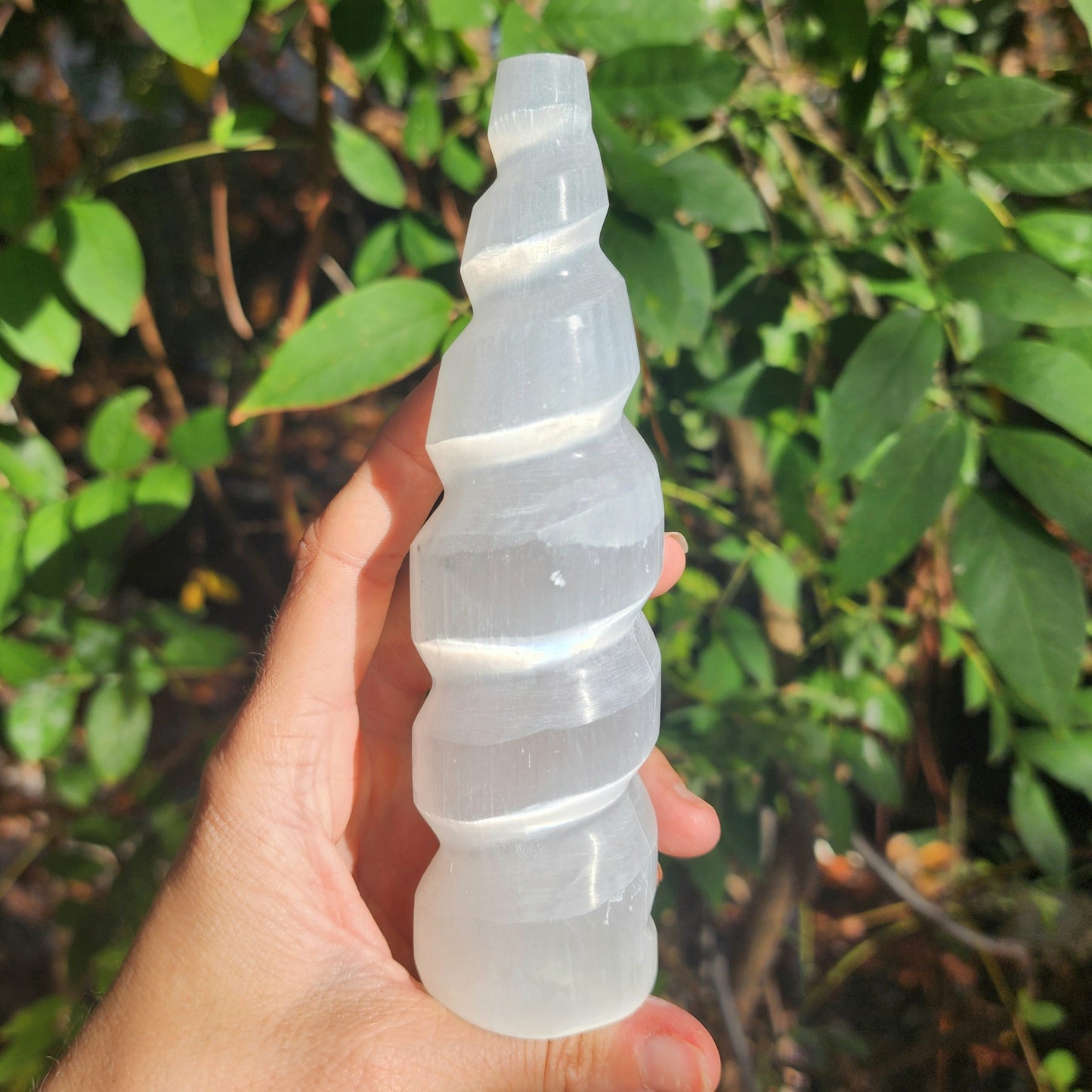 Satin Spar Selenite Spiral Towers