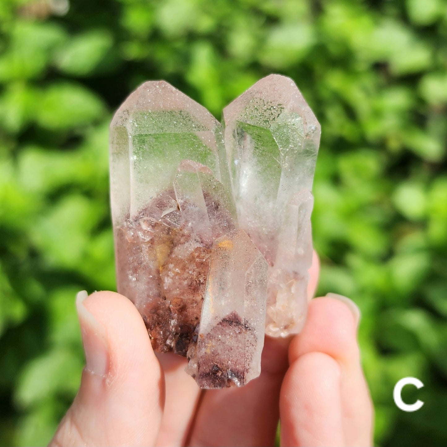 Red Phantom Quartz Clusters