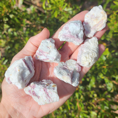 Raw Pink Tourmaline in Quartz