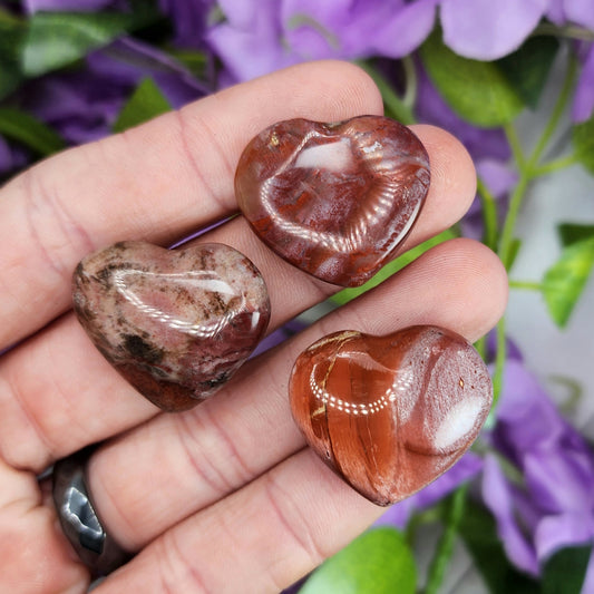 Petrified Wood Mini Heart