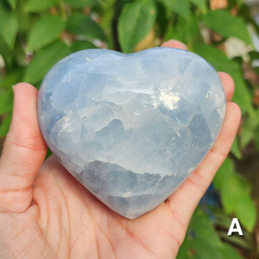 Blue Calcite Heart