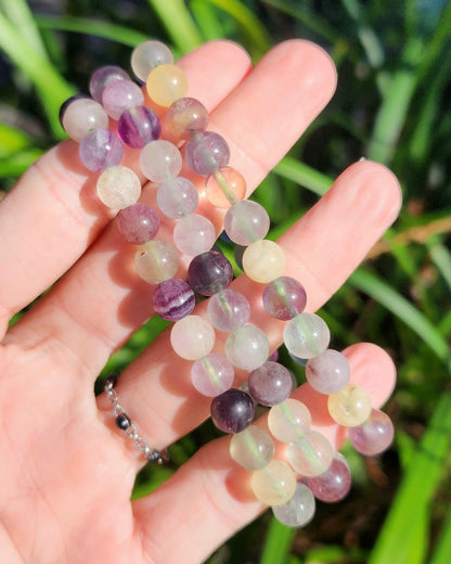 Rainbow Fluorite Stretchy Bracelet