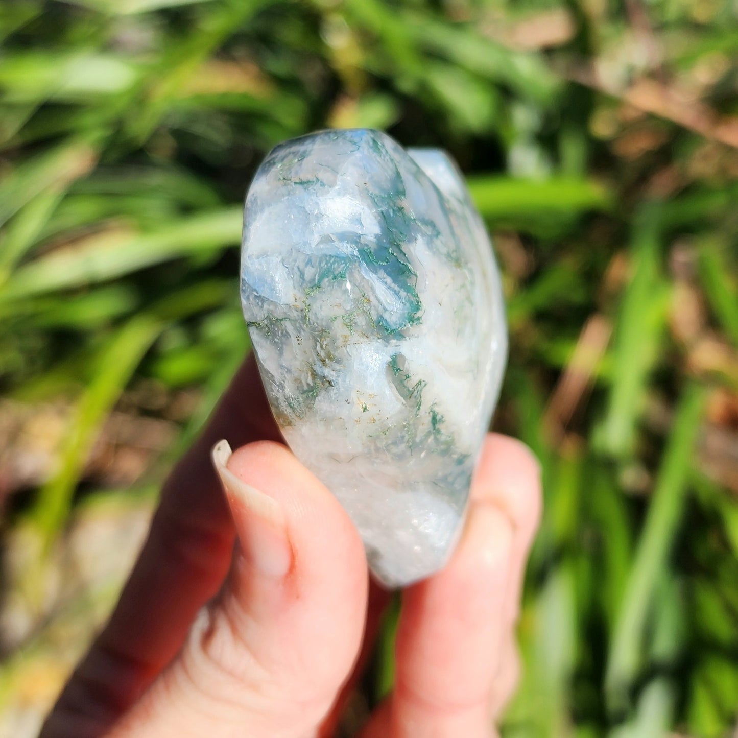 Moss Agate Heart