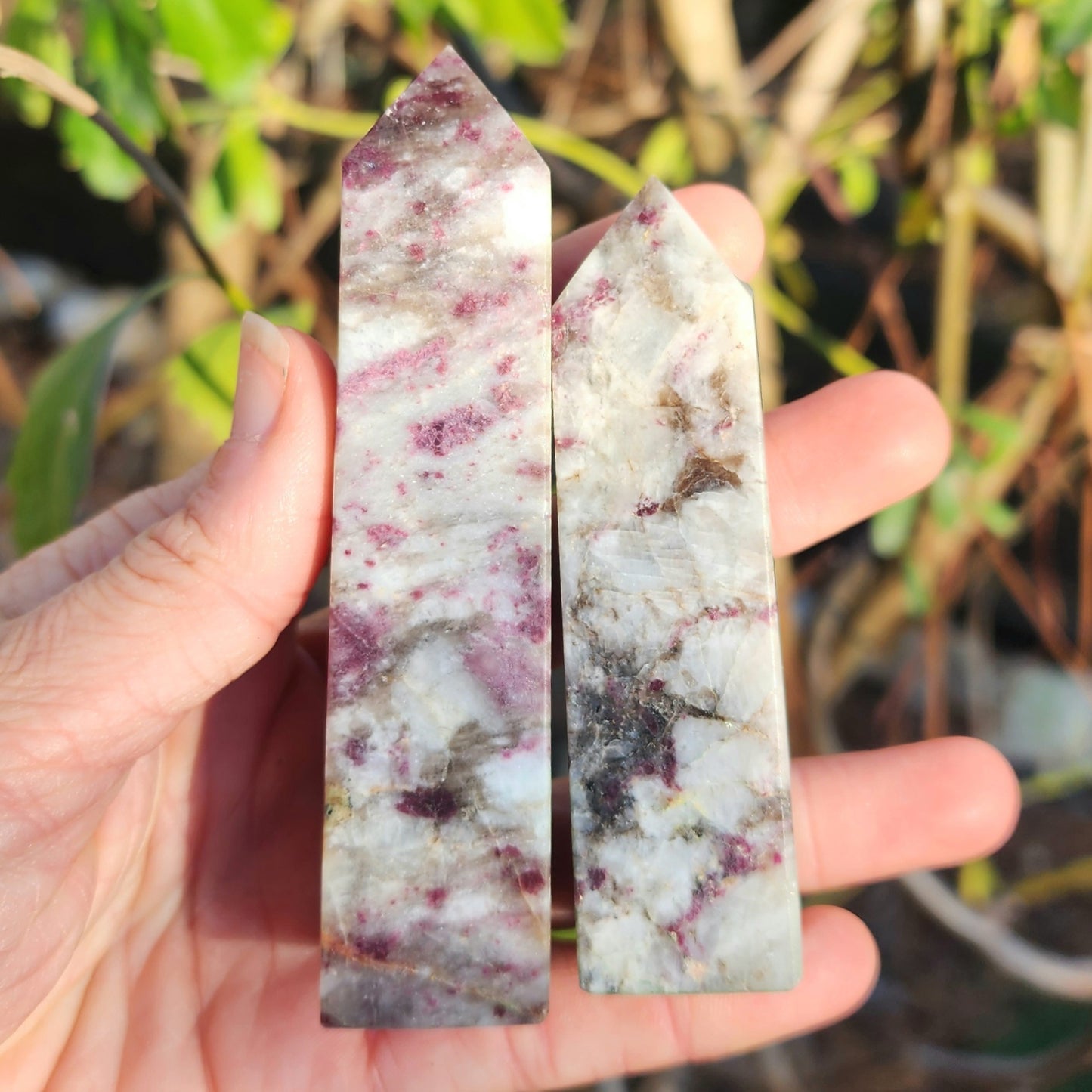 Rubellite Obelisk (Pink Tourmaline in Quartz)