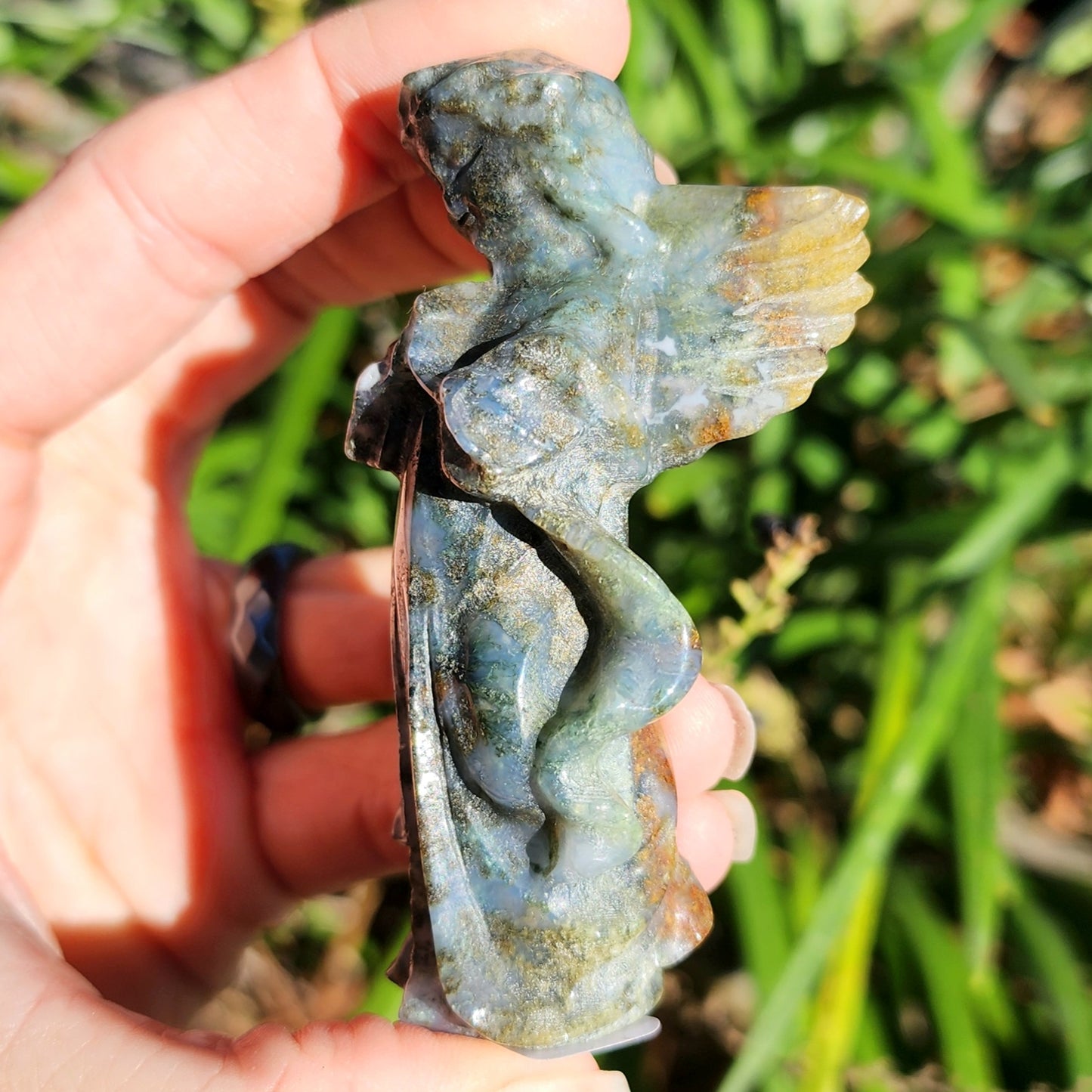 Moss Agate Guardian Angel