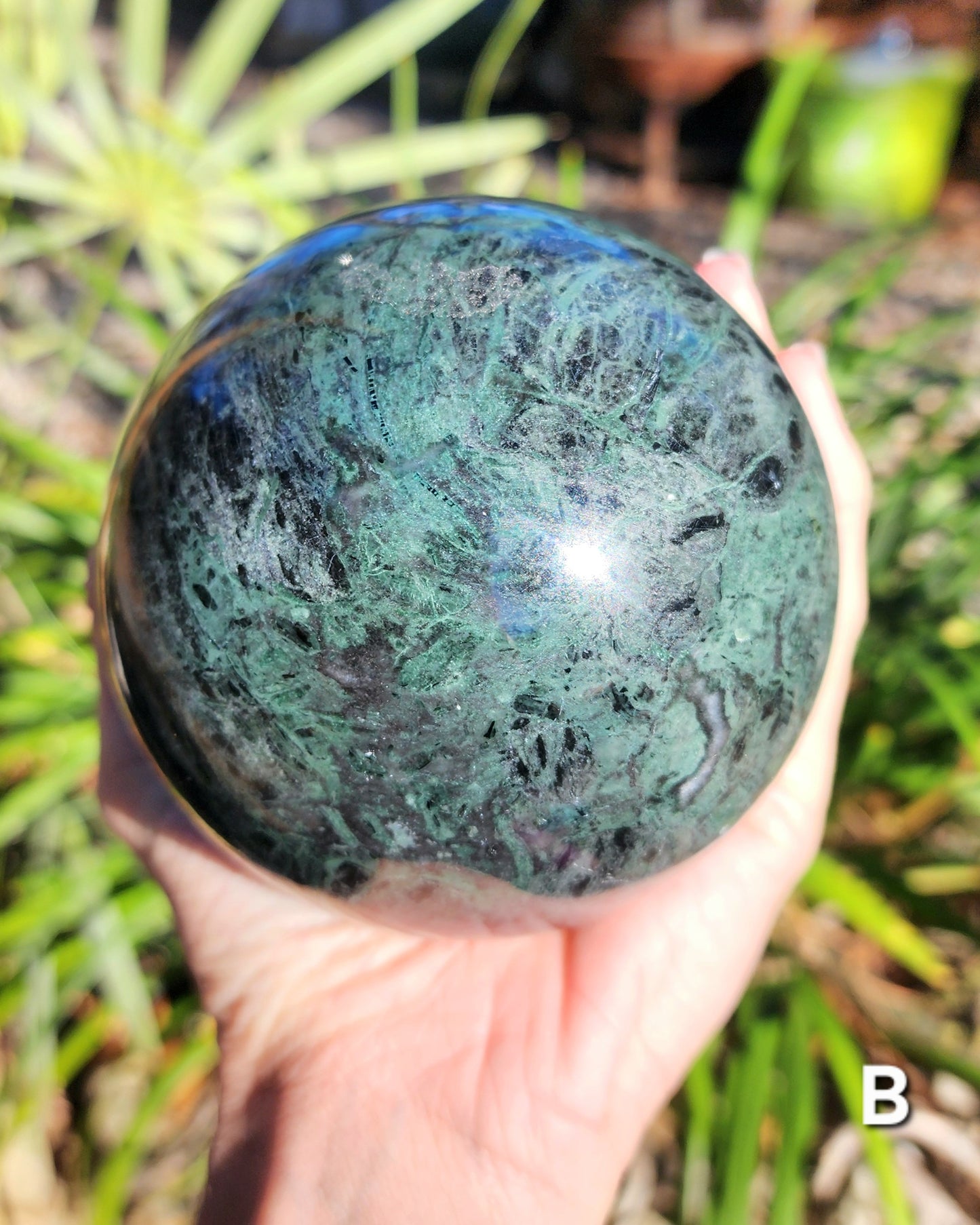 XL Green Marble Sphere