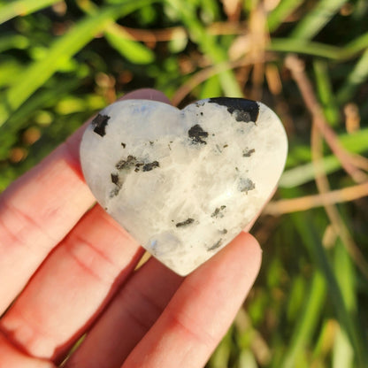 Rainbow Moonstone Hearts