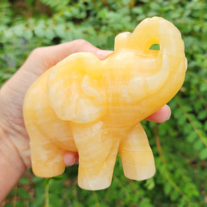 Yellow Calcite Elephant