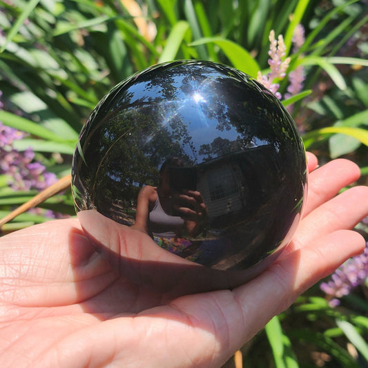 Large Black Obsidian Scrying Sphere