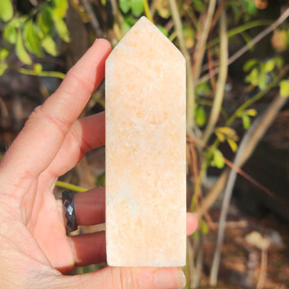 Peach Calcite Obelisk