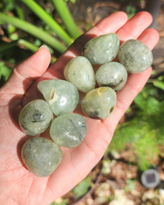 Prehnite with Epidote Tumble