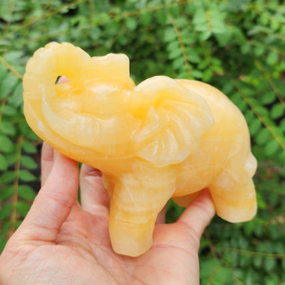 Yellow Calcite Elephant