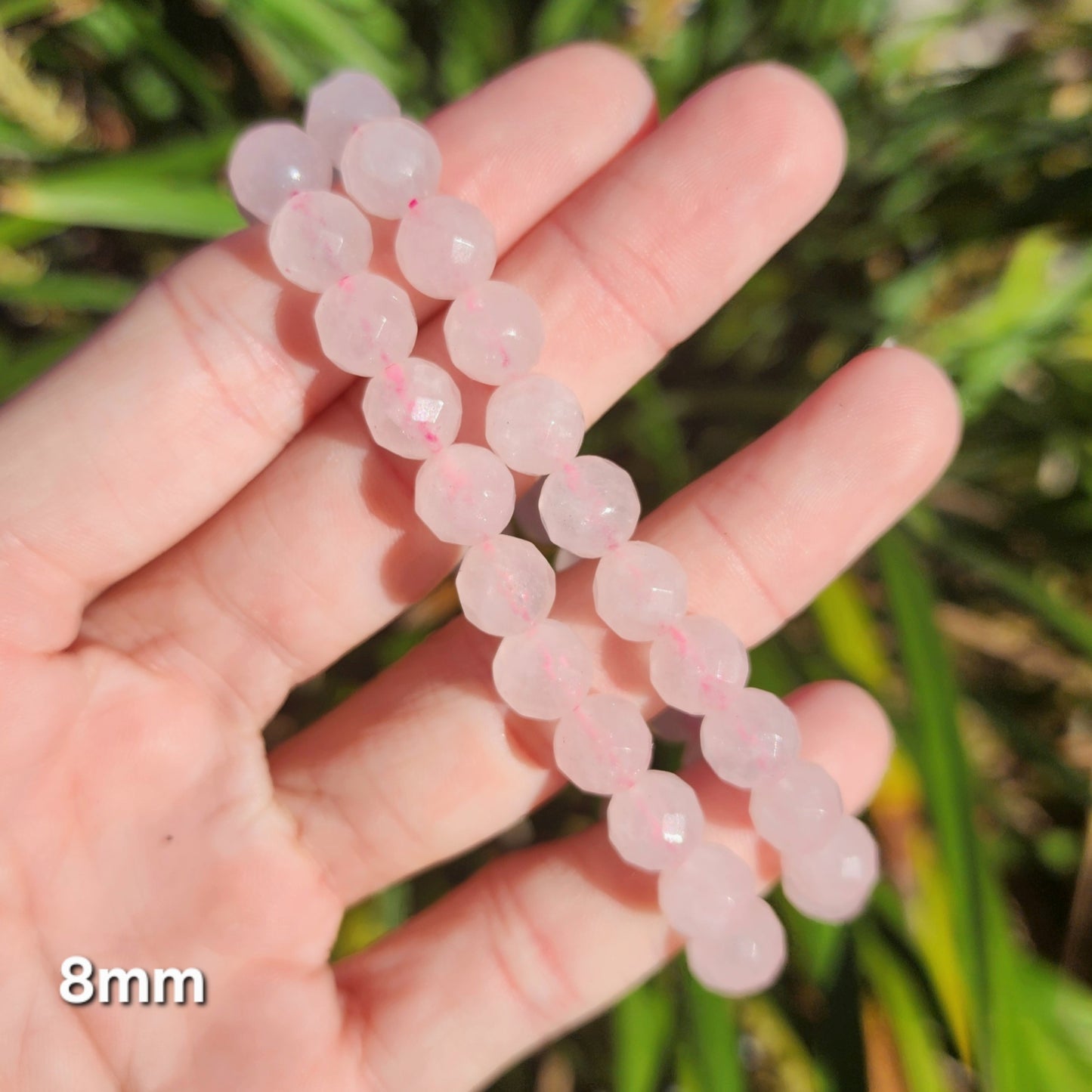 Faceted Rose Quartz Stretchy Bracelet