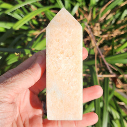 Peach Calcite Obelisk