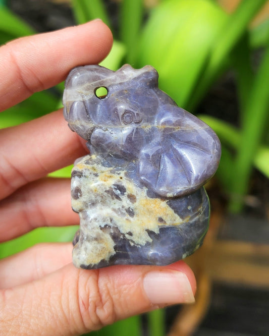 Sitting Elephant Carving