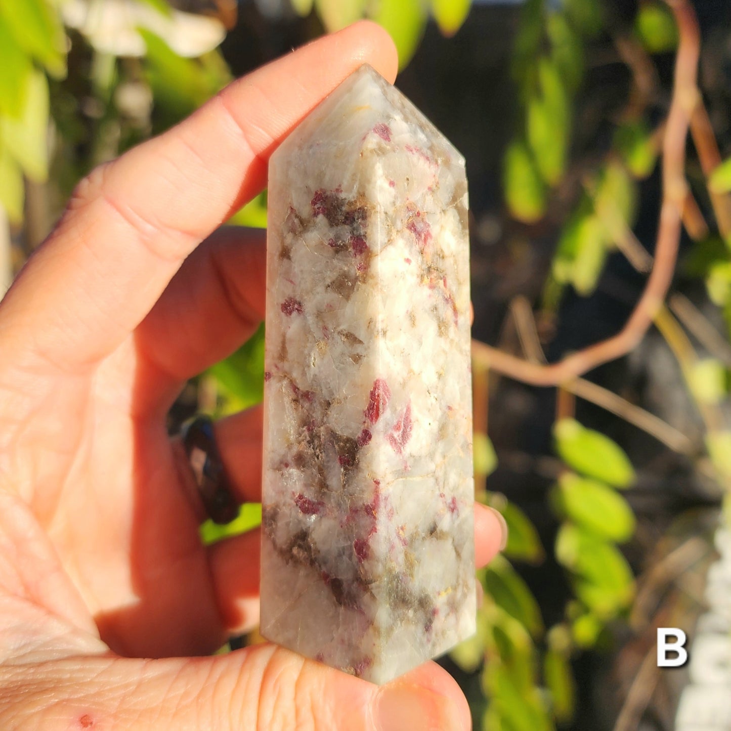 Rubellite Obelisk (Pink Tourmaline in Quartz)