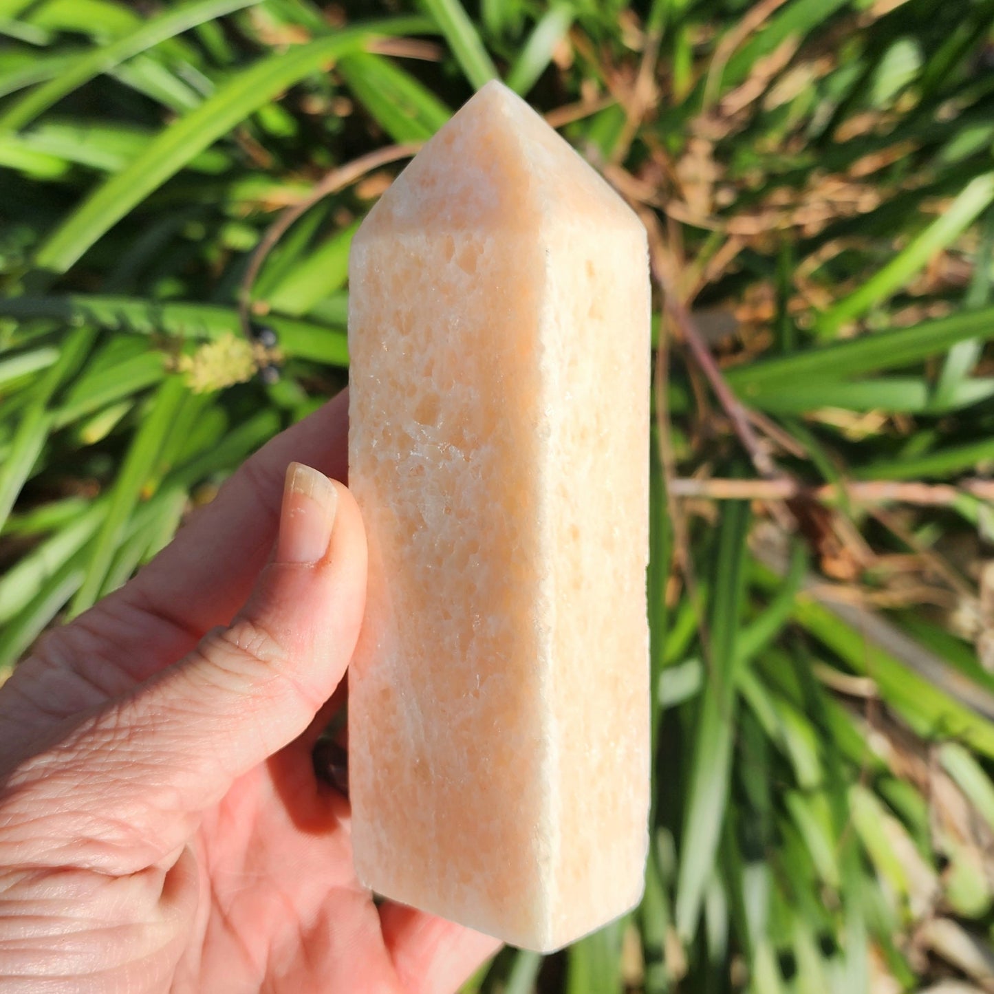 Peach Calcite Obelisk