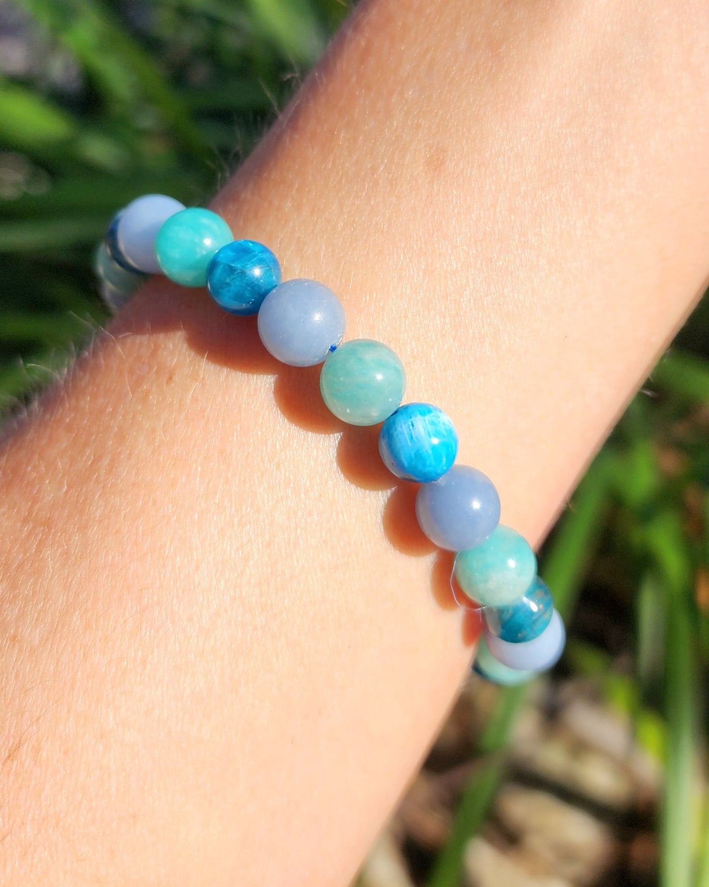 Throat or Third Eye Chakra Stretchy Bracelet