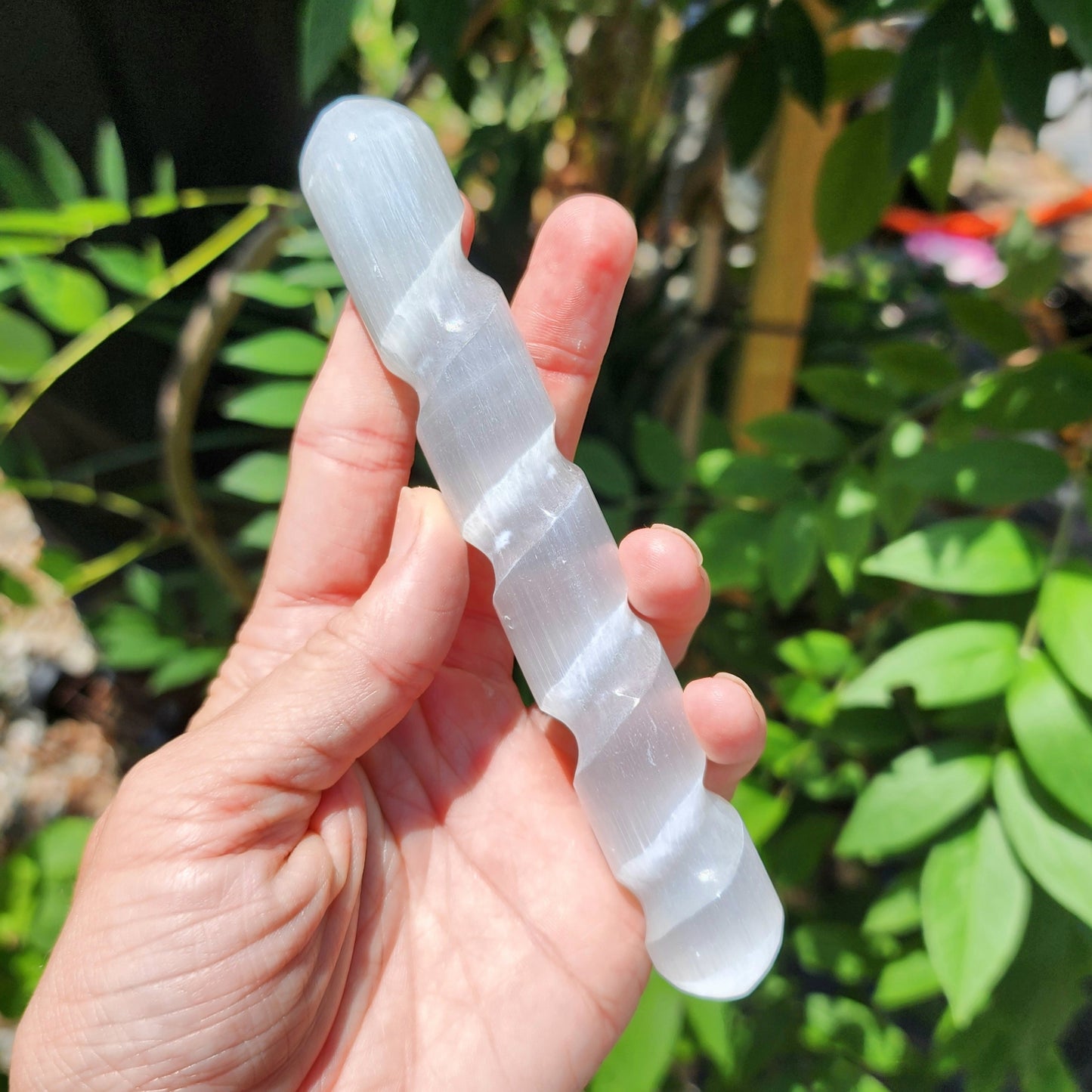 Satin Spar Selenite Bracelet Holder