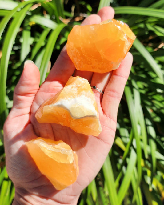 Rough Raw Orange Calcite