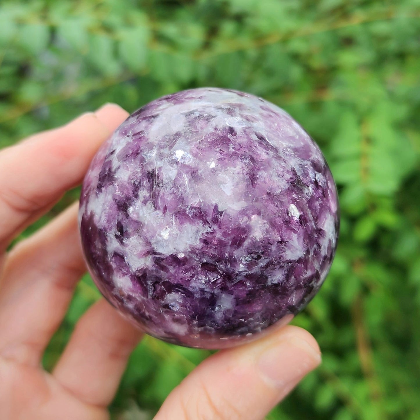 Gemmy Lepidolite Sphere