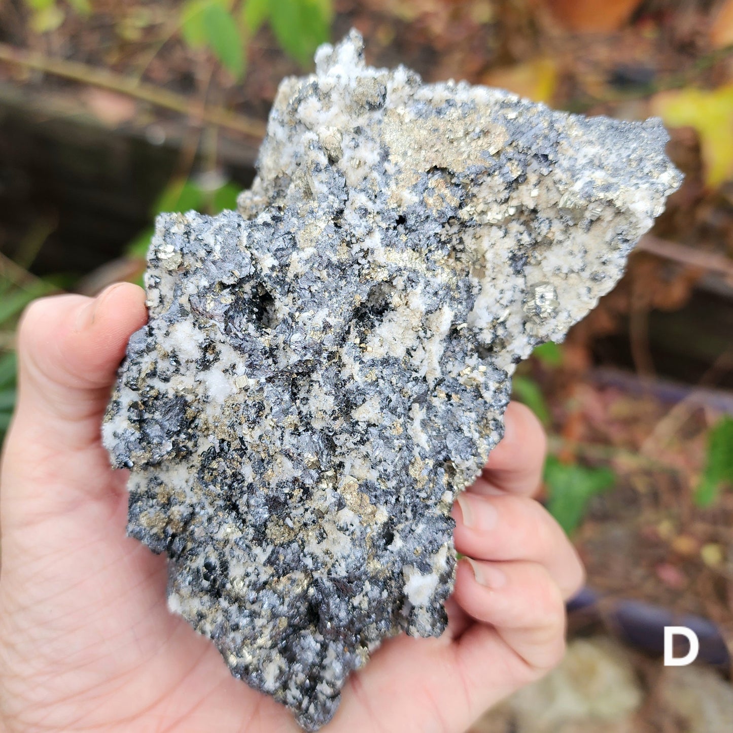 Pyrite w/ Black Magnetite and Calcite Larger Specimens