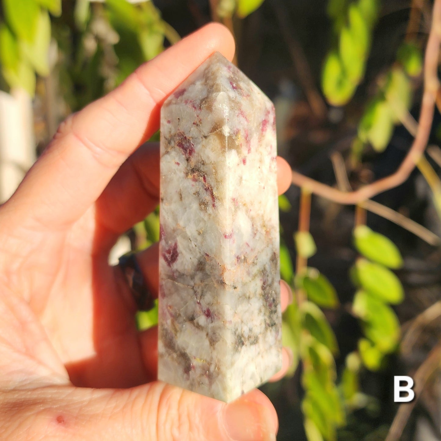 Rubellite Obelisk (Pink Tourmaline in Quartz)