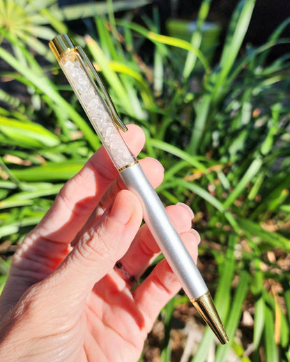Clear Quartz Pen for Writing & Manifestation
