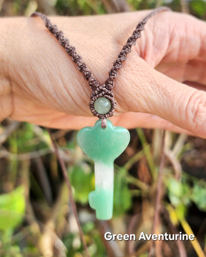 Key To My Heart Macrame Necklaces