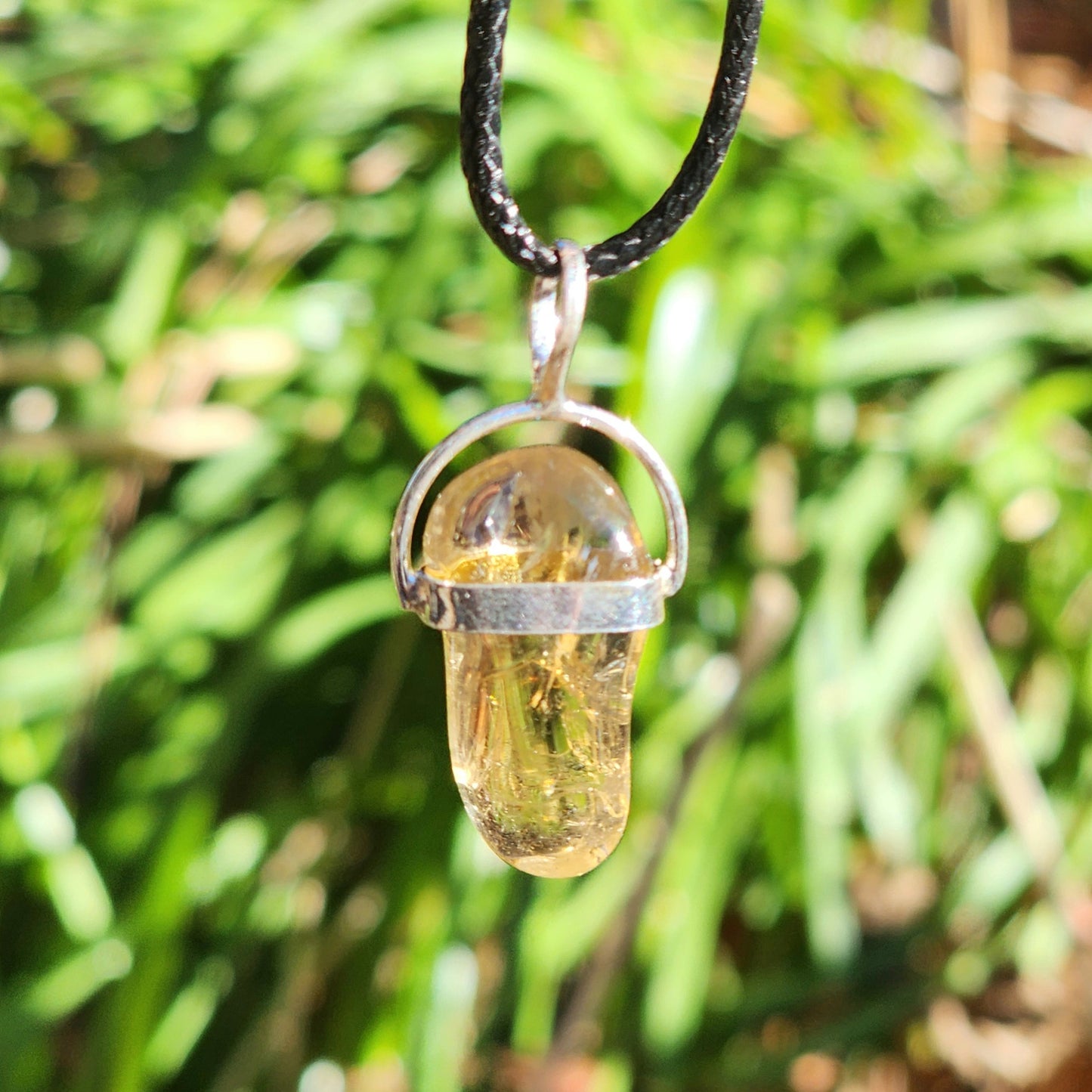 Natural Brazilian Citrine Pendants Sterling Silver