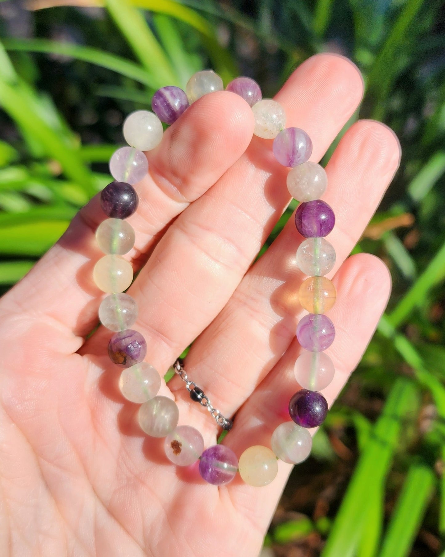 Rainbow Fluorite Stretchy Bracelet