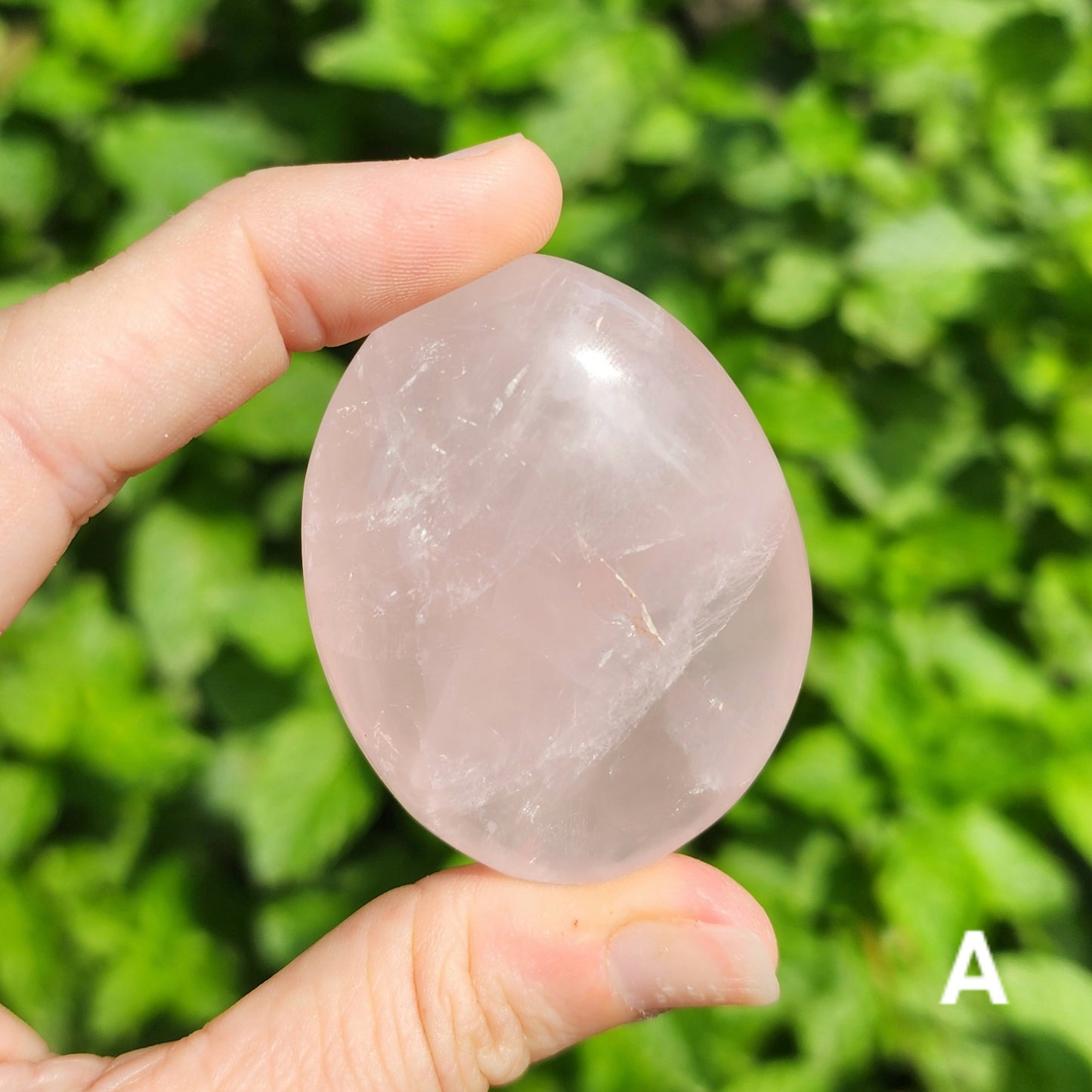 Rose Quartz Palm Stone