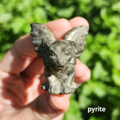 Gargoyle (Pyrite, Unakite, Garnet, Obsidian)