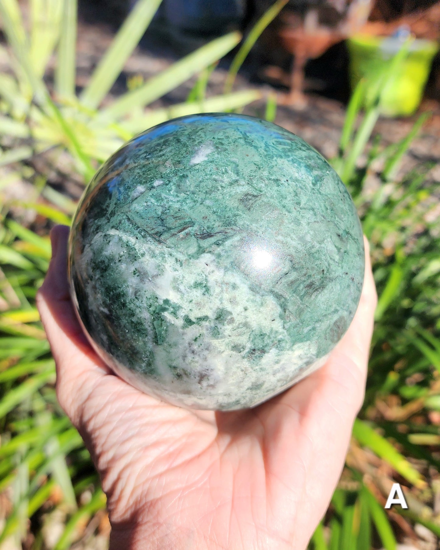 XL Green Marble Sphere