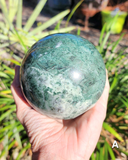 XL Green Marble Sphere
