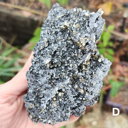 Pyrite w/ Black Magnetite and Calcite Larger Specimens