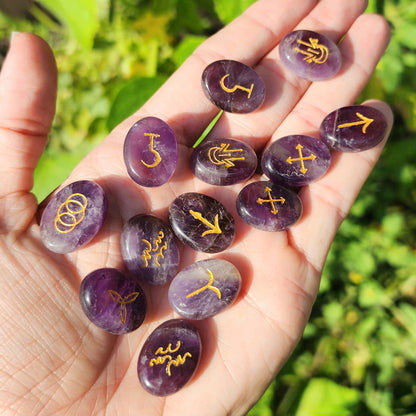 Amethyst Witches Runes Set