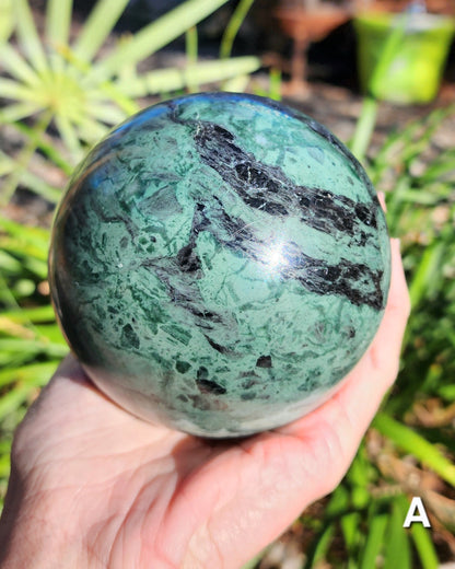 XL Green Marble Sphere
