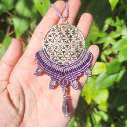 Flower Of Life Macrame Necklace