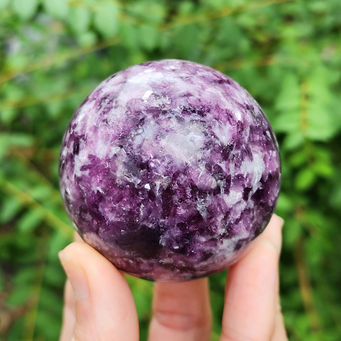 Gemmy Lepidolite Sphere