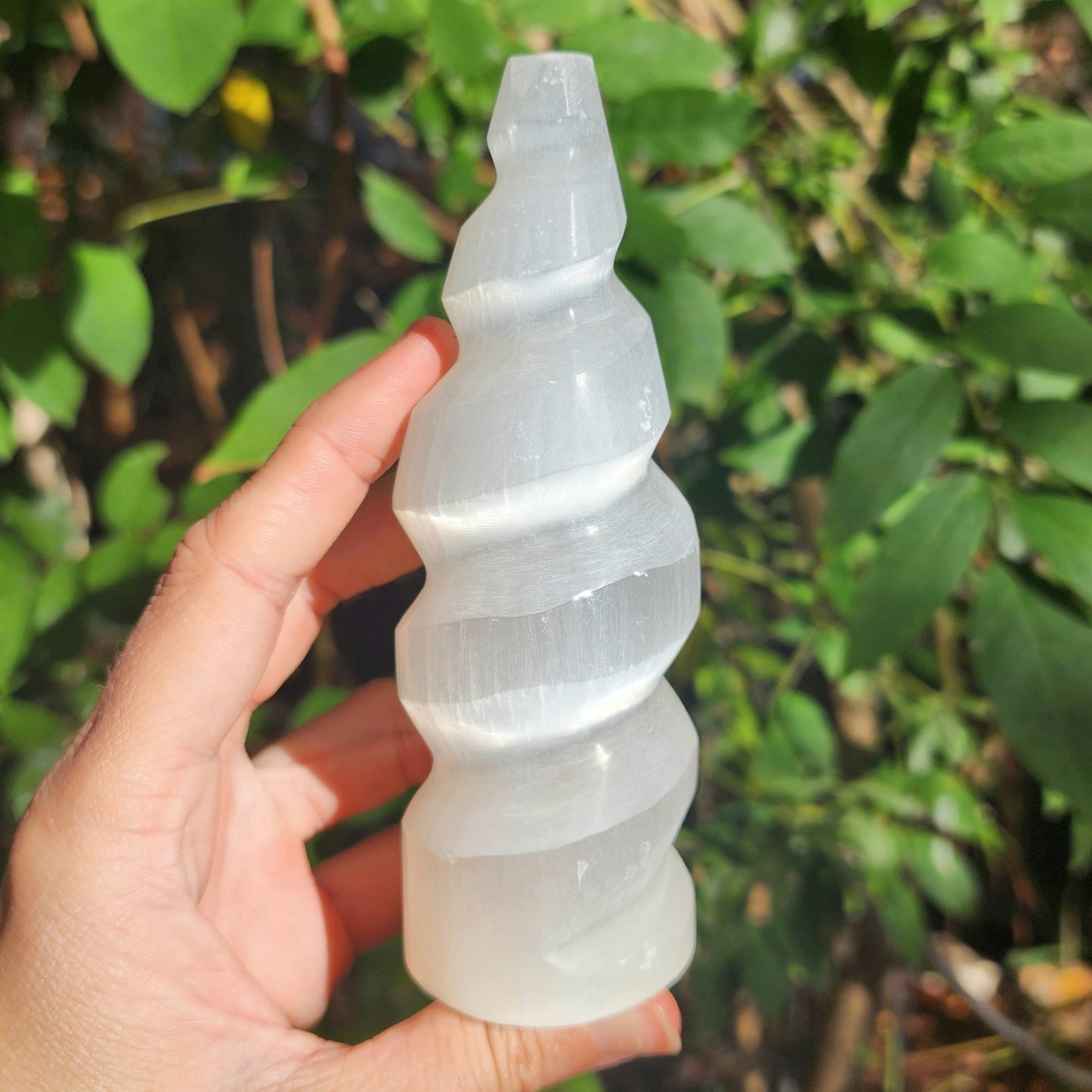 Satin Spar Selenite Spiral Towers