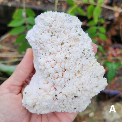 Rare Crystallized Pink Mangano Calcite Clusters