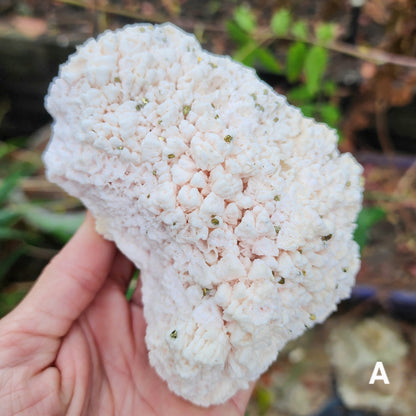 Rare Crystallized Pink Mangano Calcite Clusters