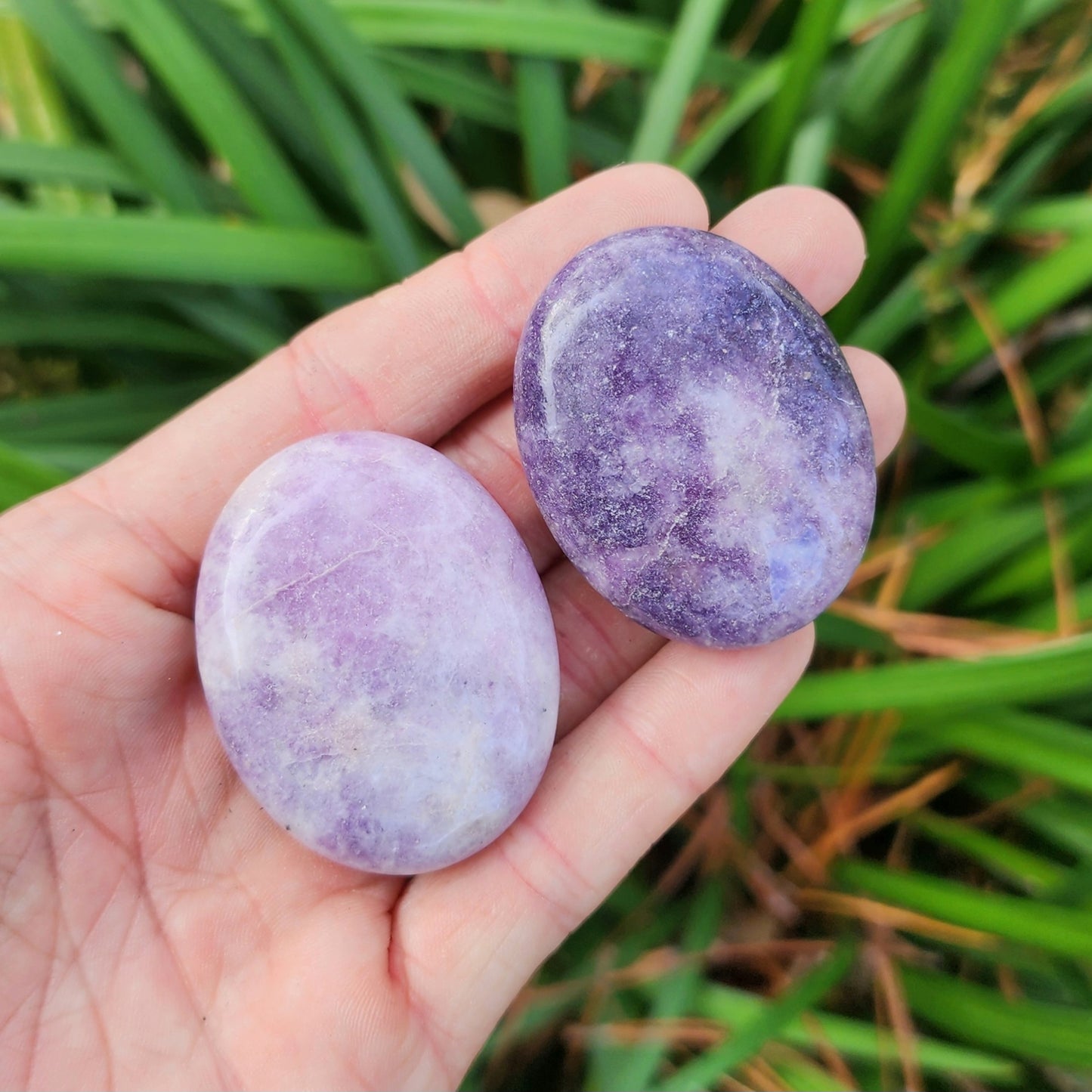 Lepidolite Palm Stone