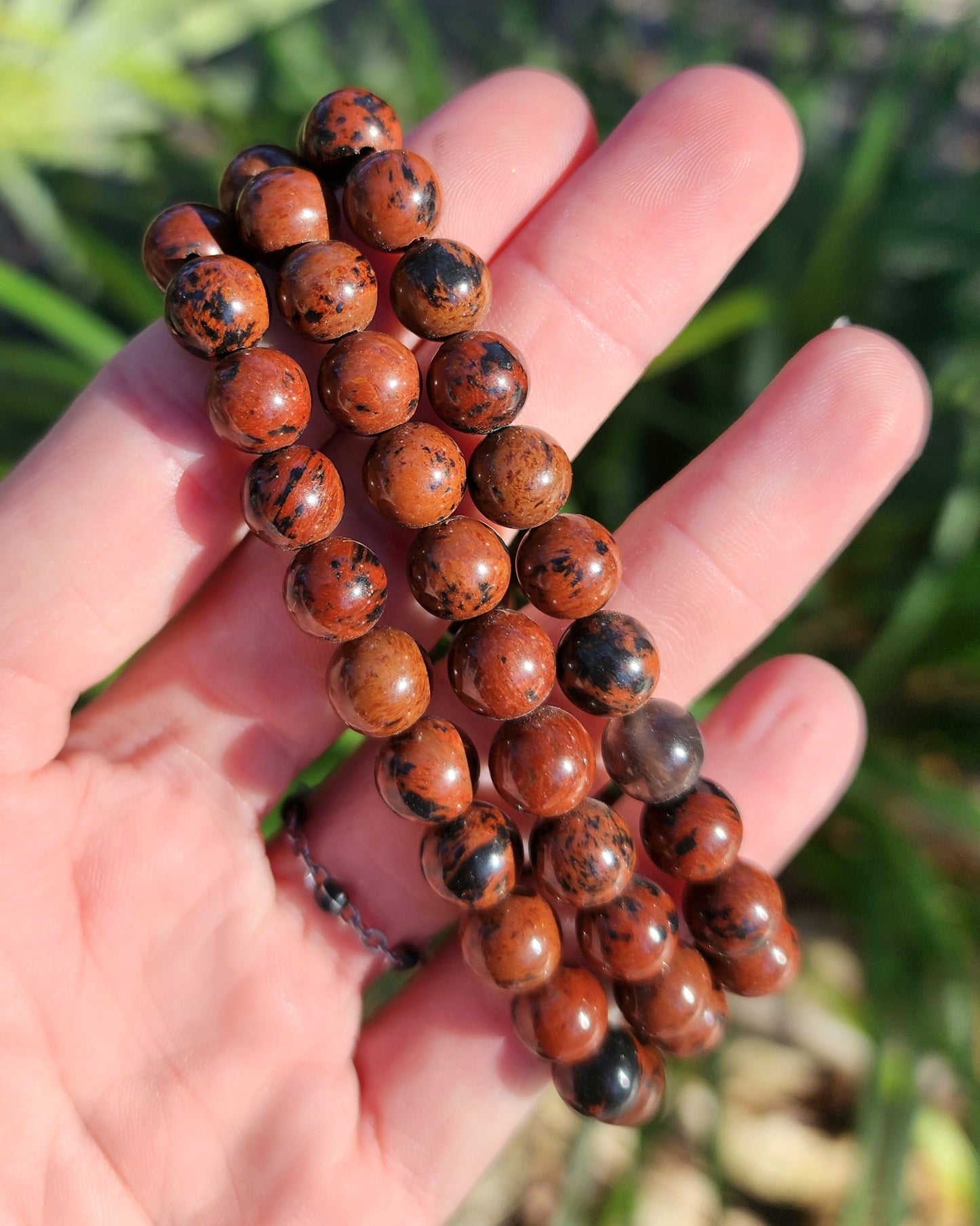 Mahogany Obsidian Stretchy Bracelet